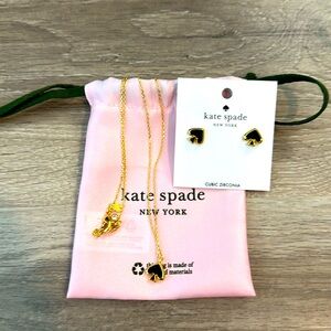 Kate Spade - Everyday Spade Enamel Mini Pendant and earrings.